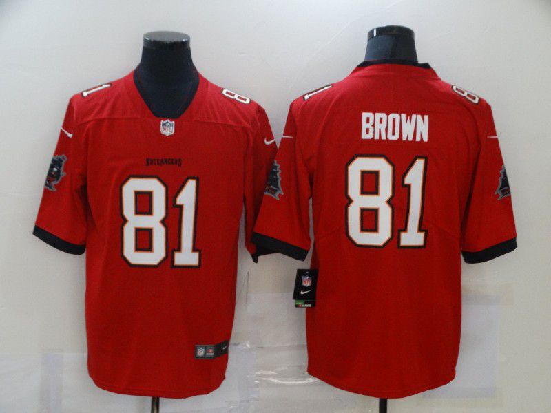 Men Tampa Bay Buccaneers #81 Brown Red Nike Vapor Untouchable Limited 2020 NFL Nike Jerseys